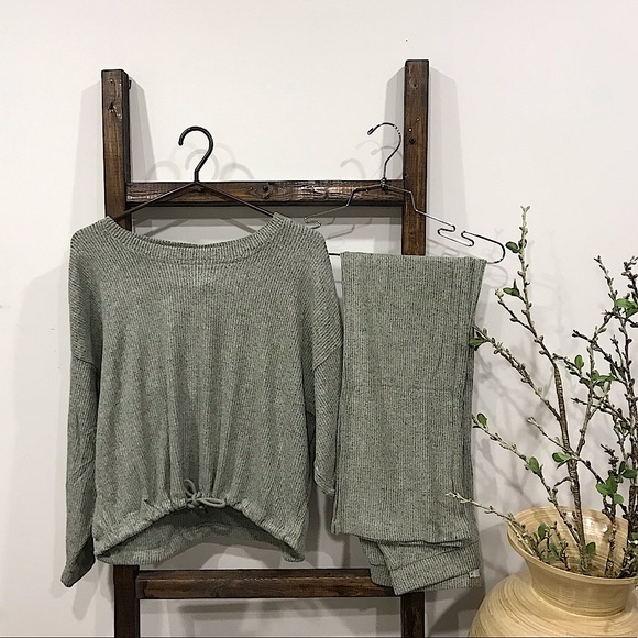 Ribbed Dolman Sleeve Loungewear Set - Picture 3 of 13